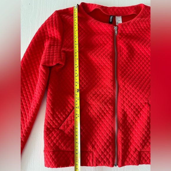 Ladies Red Bomber Jacket Size Medium - Picture 5 of 7